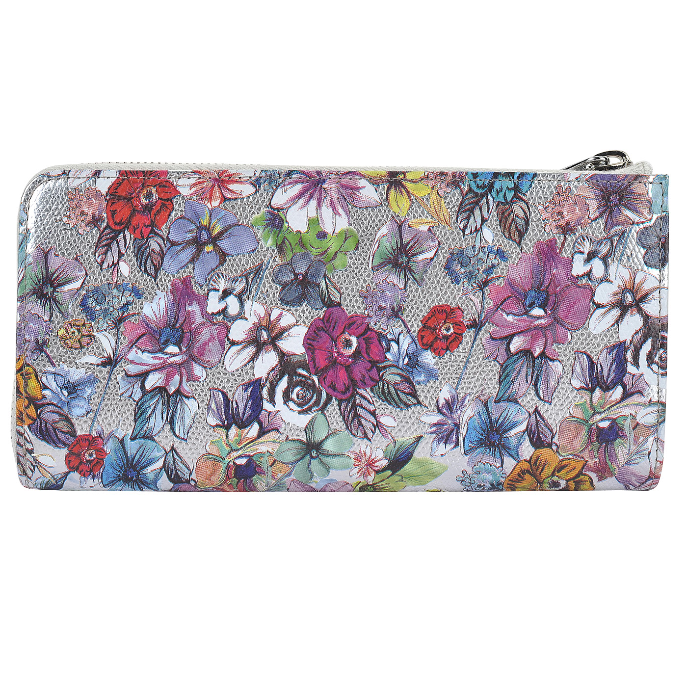 Женское кожаное портмоне с цветочным принтом Aurelli Luna fiore