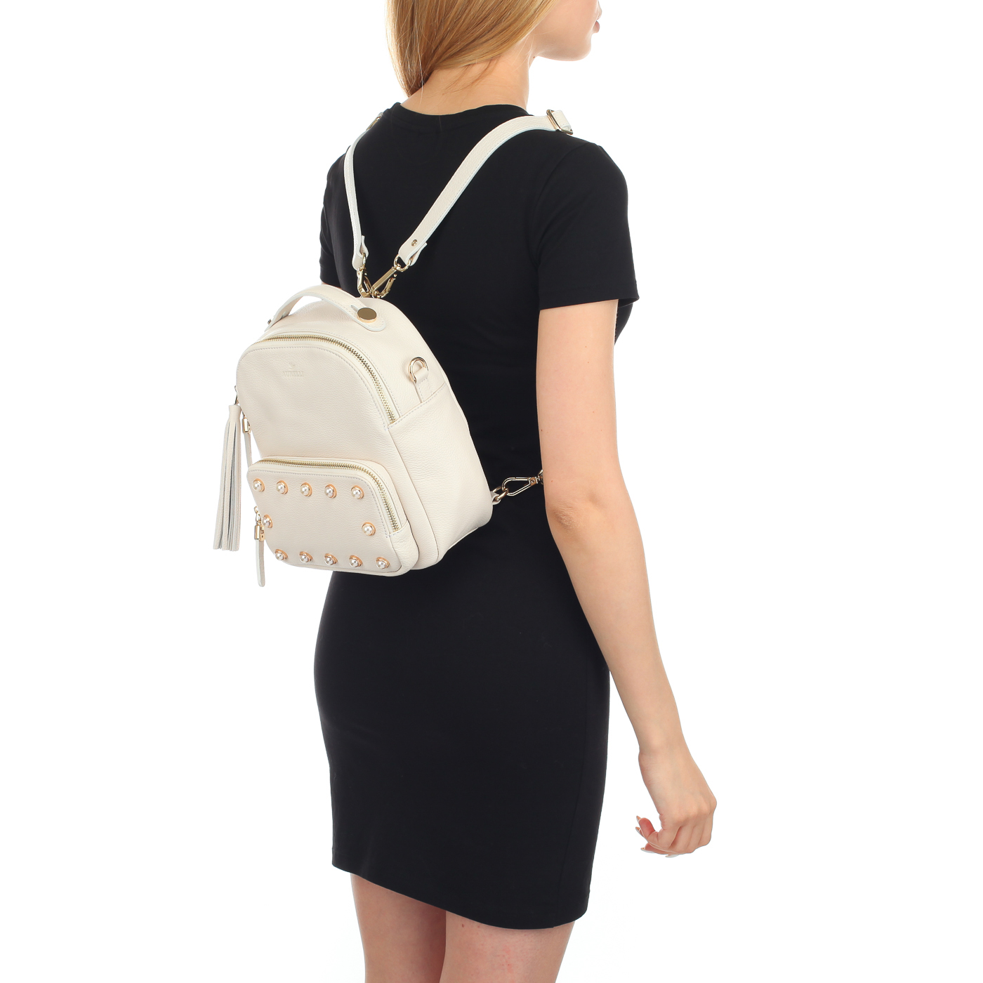 Женский кожаный рюкзак со съемными лямками Aurelli 