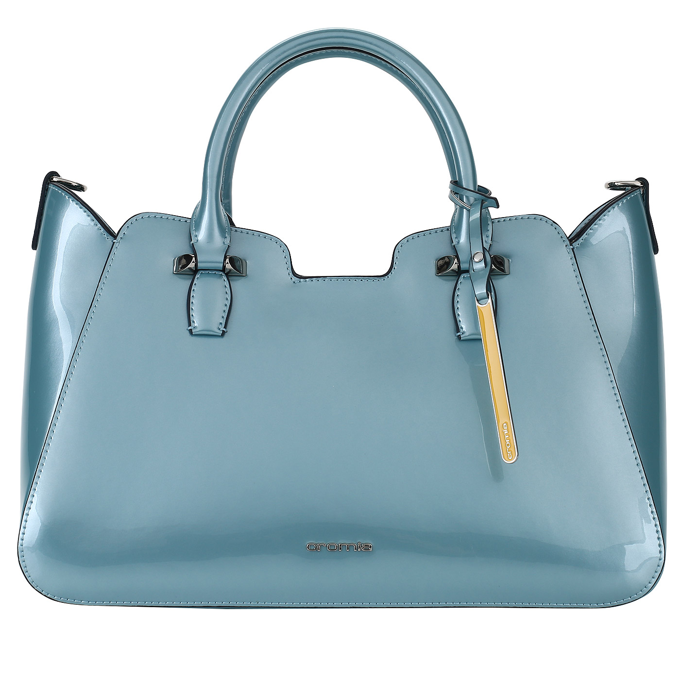 Cromia Голубая женская сумка из лакированной кожи