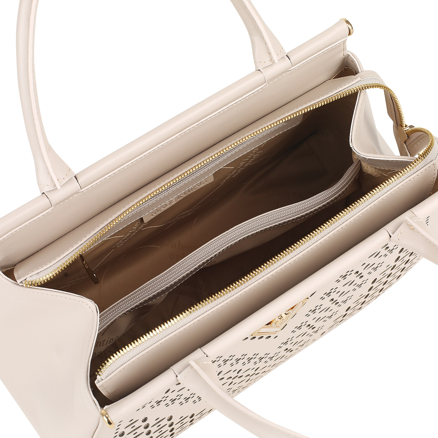 Кожаная сумка с перфорацией Valentino Orlandi Niky