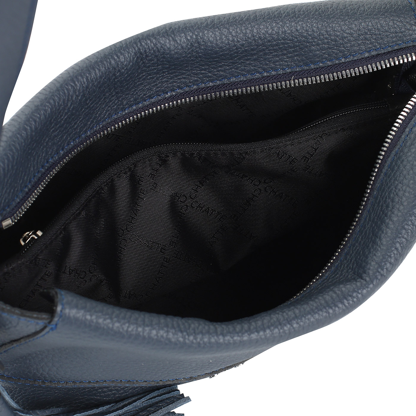 Женская сумочка из темно-синей кожи Chatte 
