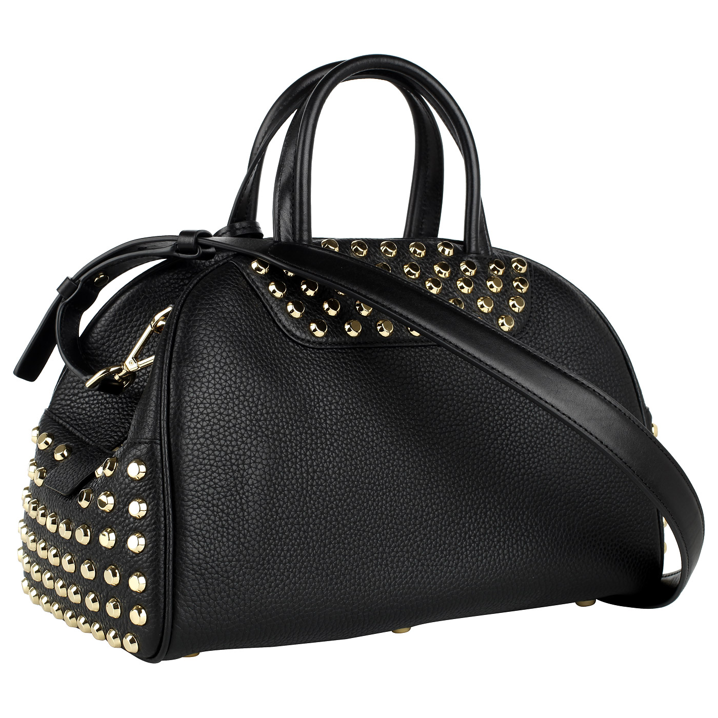 Вместительная кожаная сумка с металлическим декором Michael Kors Austin