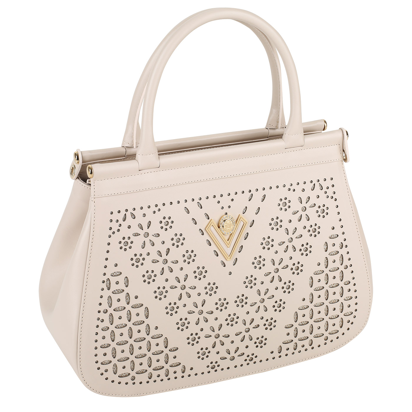 Кожаная сумка с перфорацией Valentino Orlandi Niky