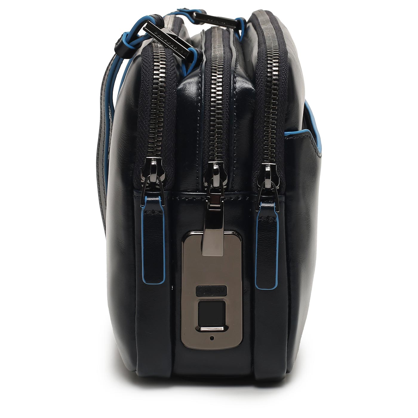 Кожаная визитка с умным замком Piquadro Blue square