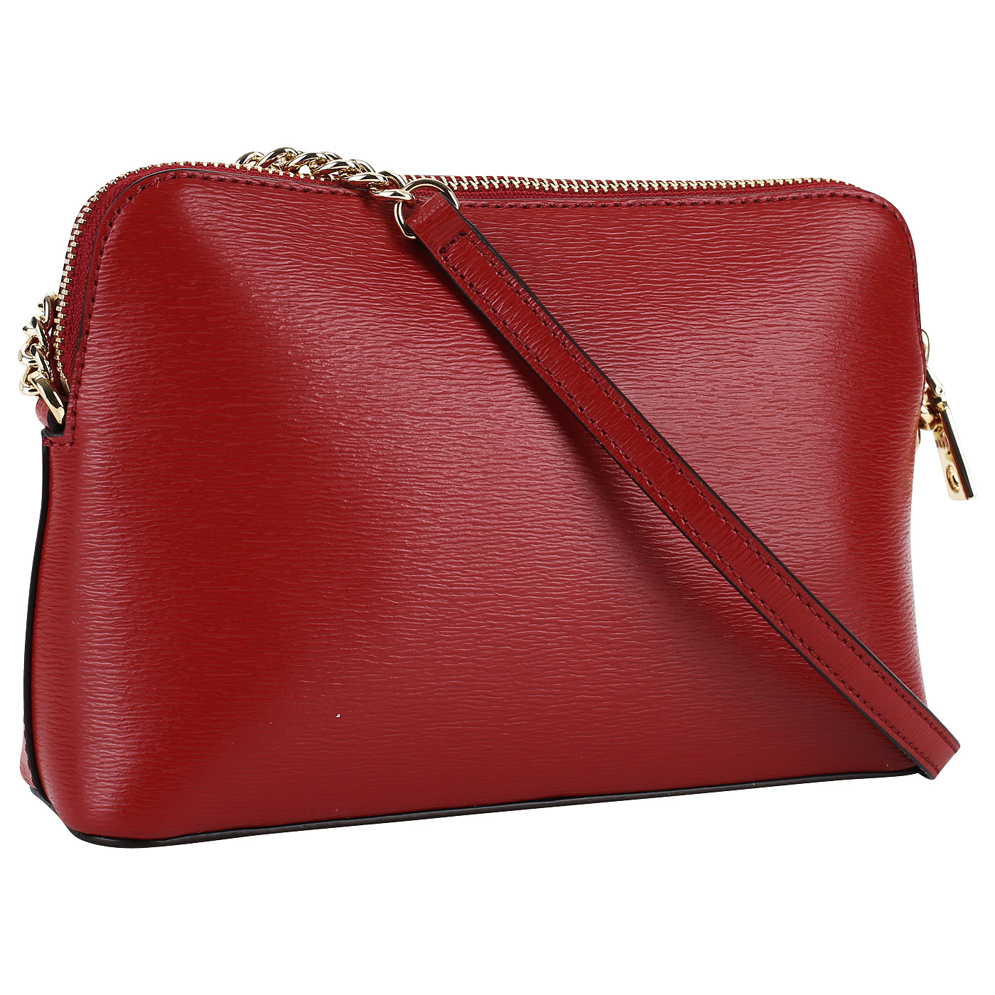 Красная тисненая сумочка DKNY Bryant