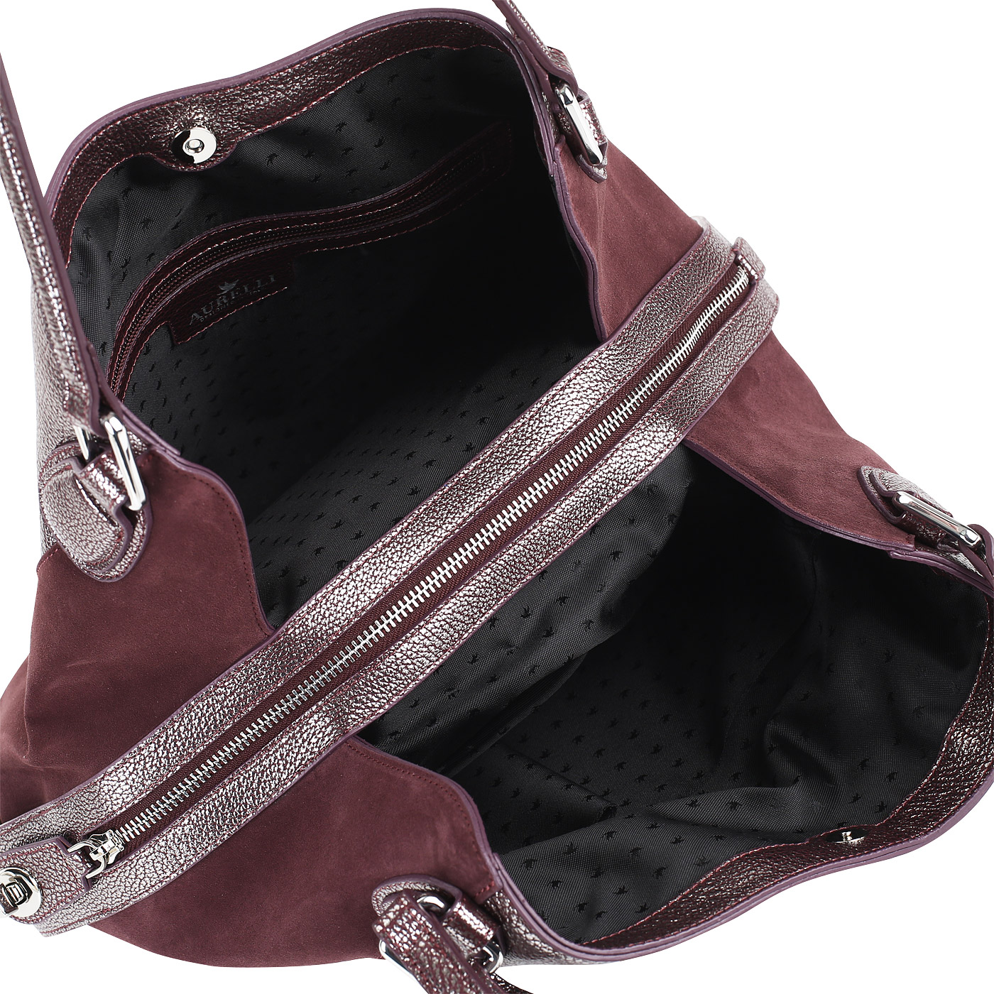 Комбинированная мягкая сумка Aurelli 
